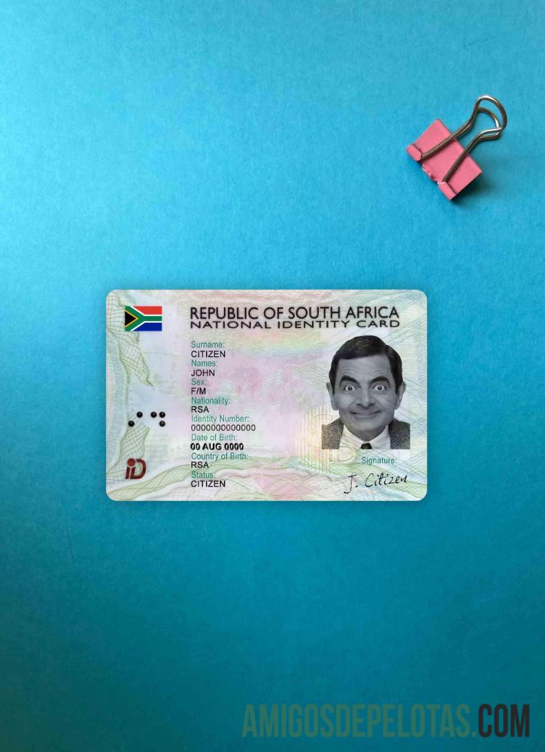 South Africa ID (2013 – Present) olhar de foto frente exemplo